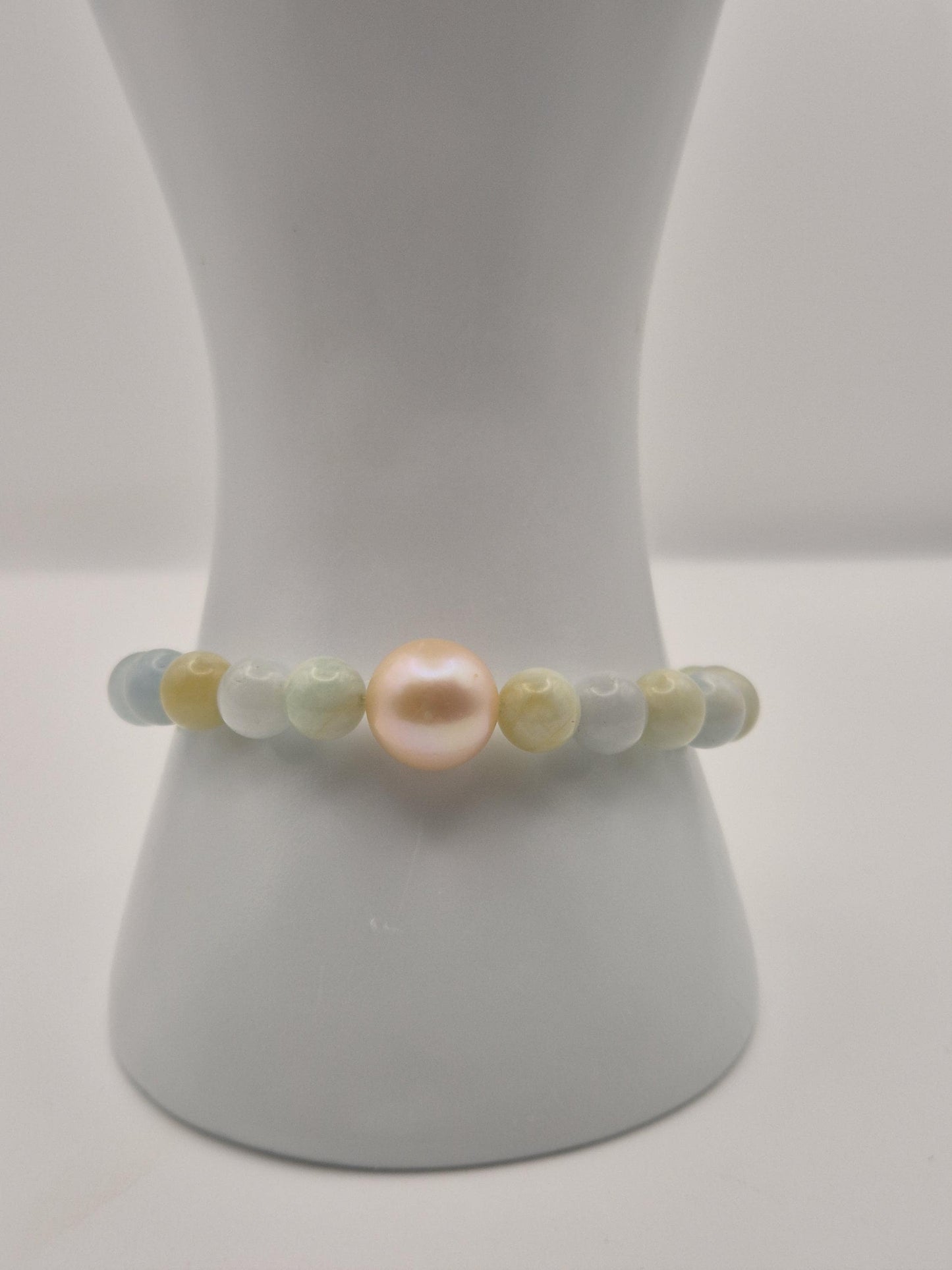 Morganite & Edison Pearl Bracelet