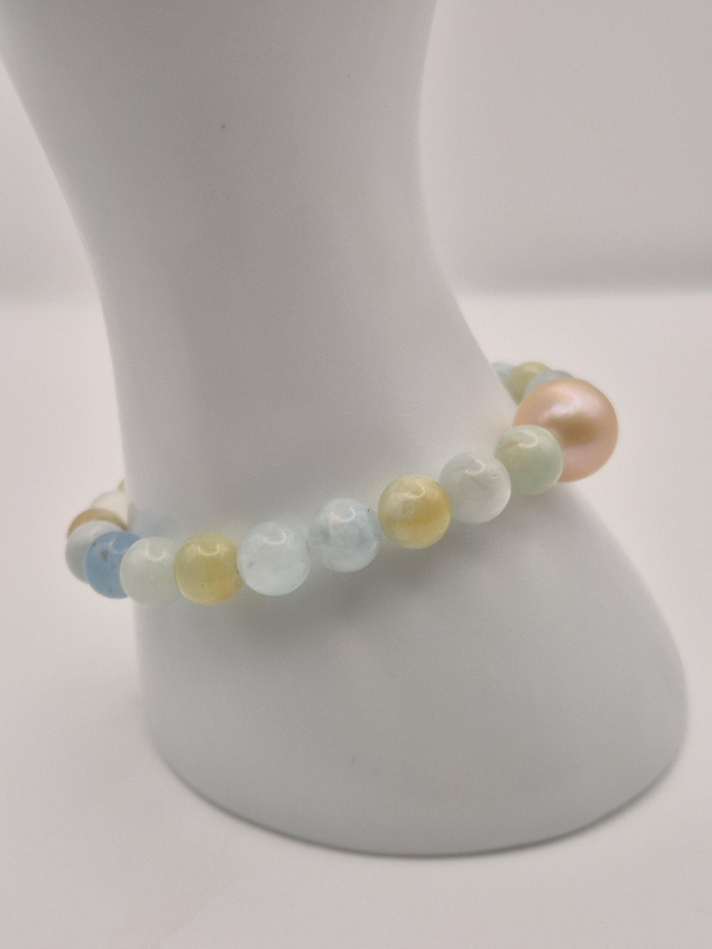 Morganite & Edison Pearl Bracelet