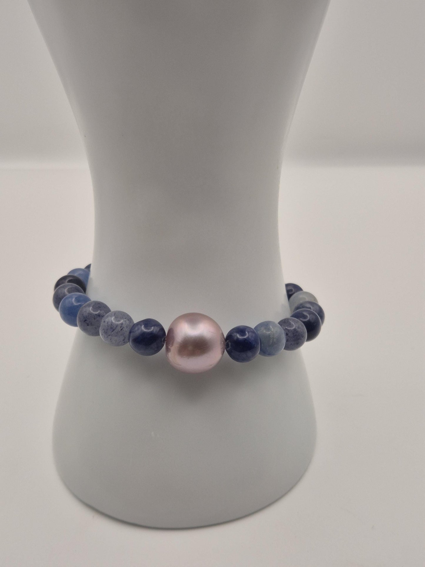 Aventurine & Large Edison Pearl Bracelet