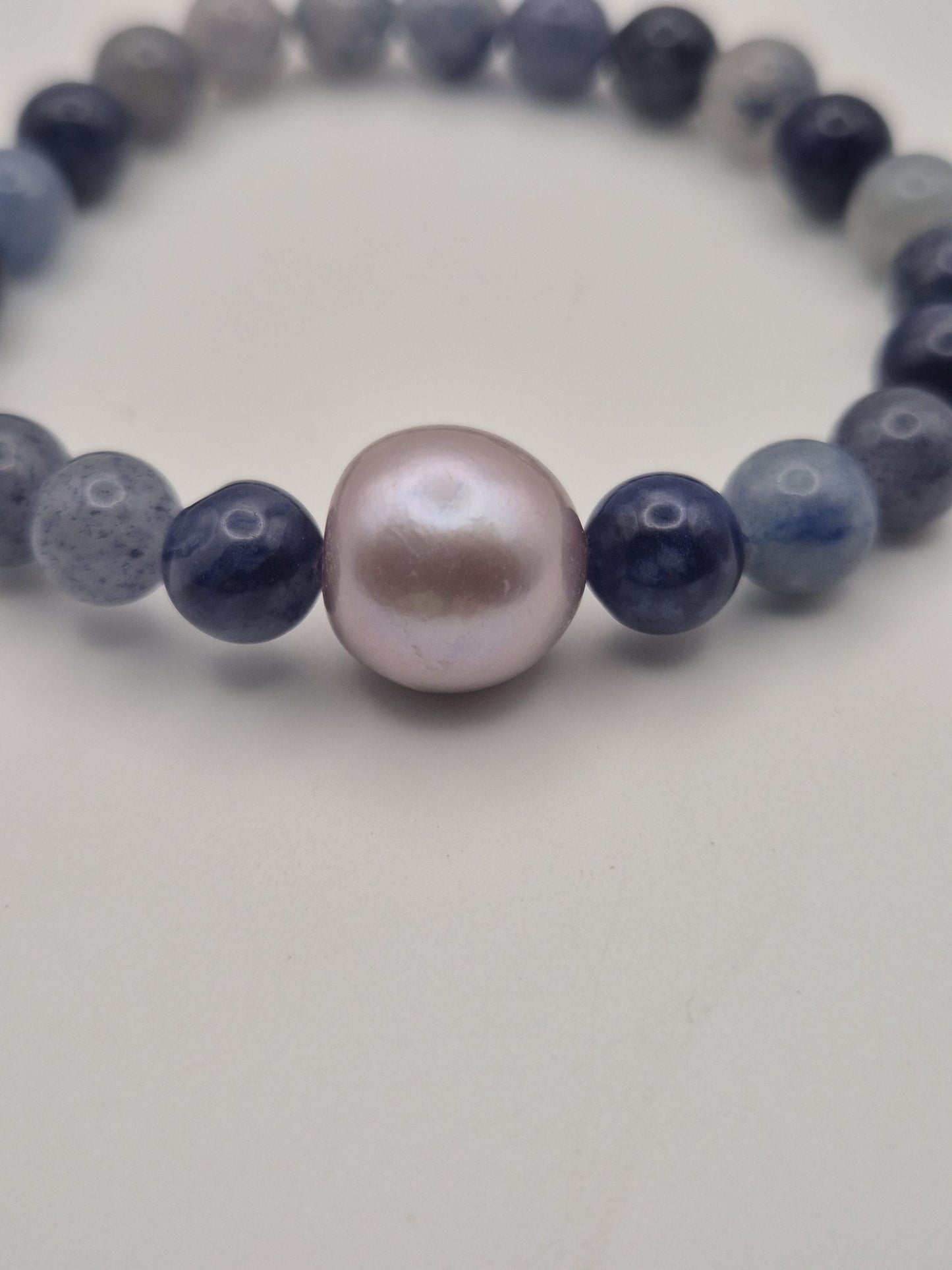 Aventurine & Large Edison Pearl Bracelet