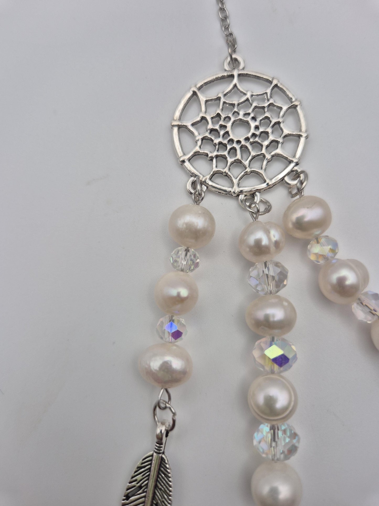 Aurora Featherfall Pearl Suncatcher — Genuine Freshwater Pearl Car & Home Accessory