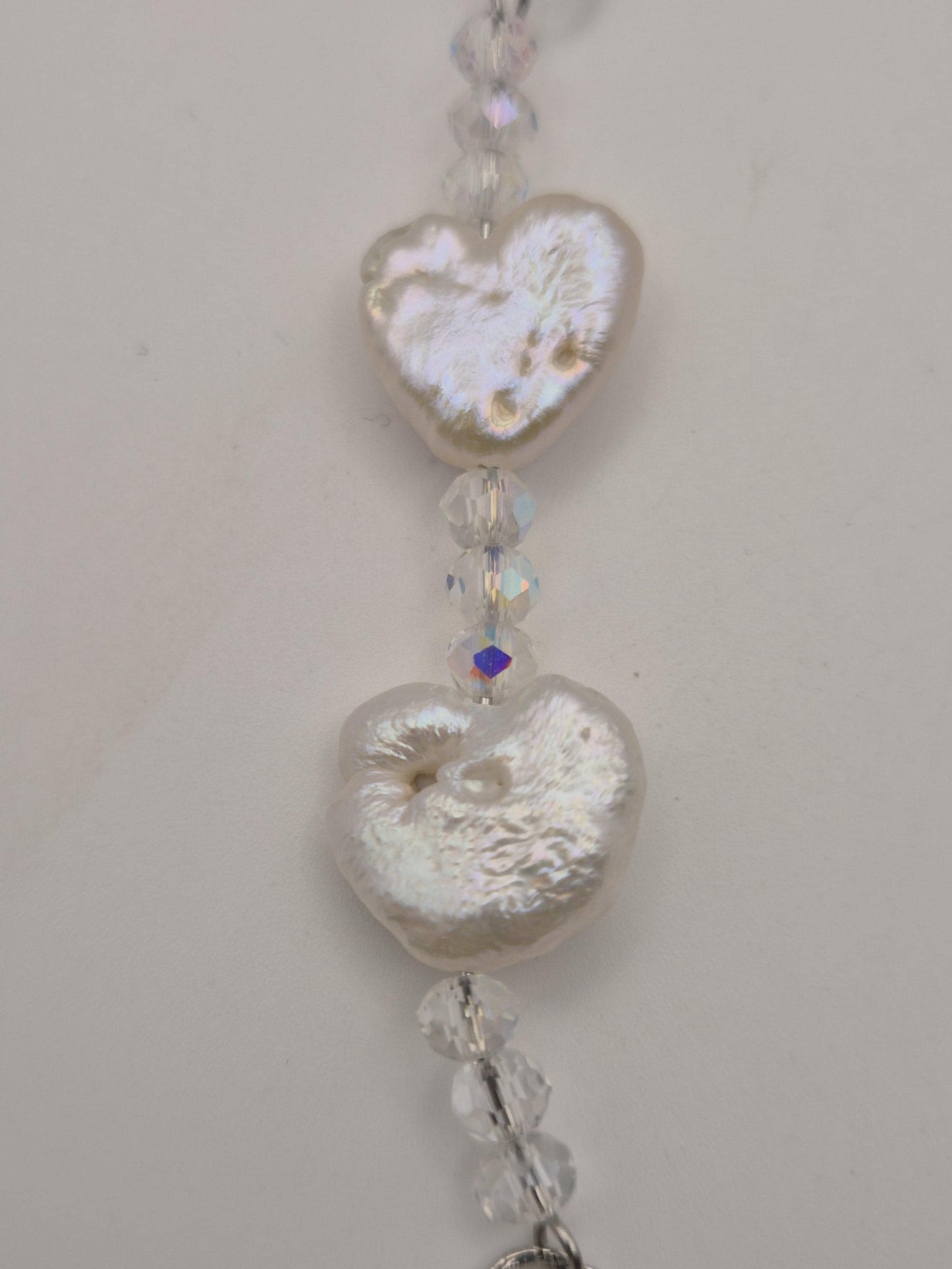 Opaline Heartdrop Pearl Keychain