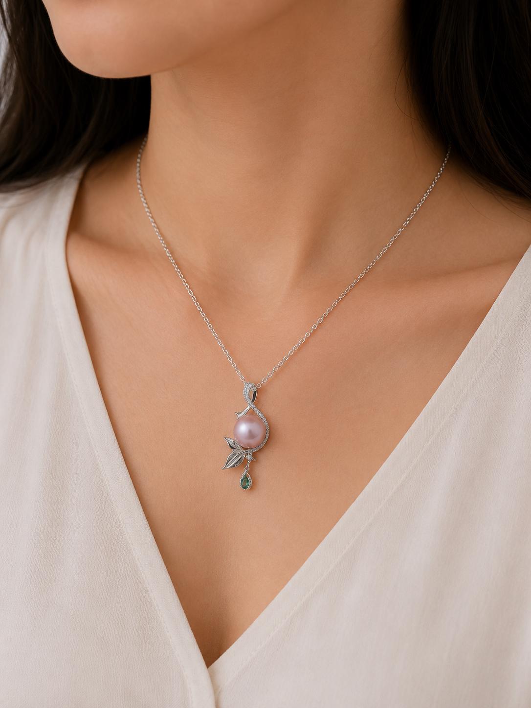 Emerald Dewdrop Unique Colour Edison Pearl Pendant