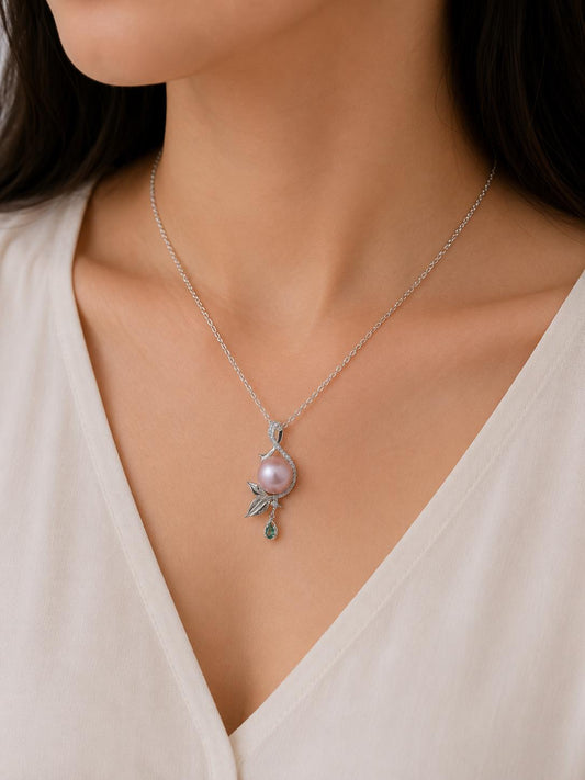 Emerald Dewdrop Unique Colour Edison Pearl Pendant