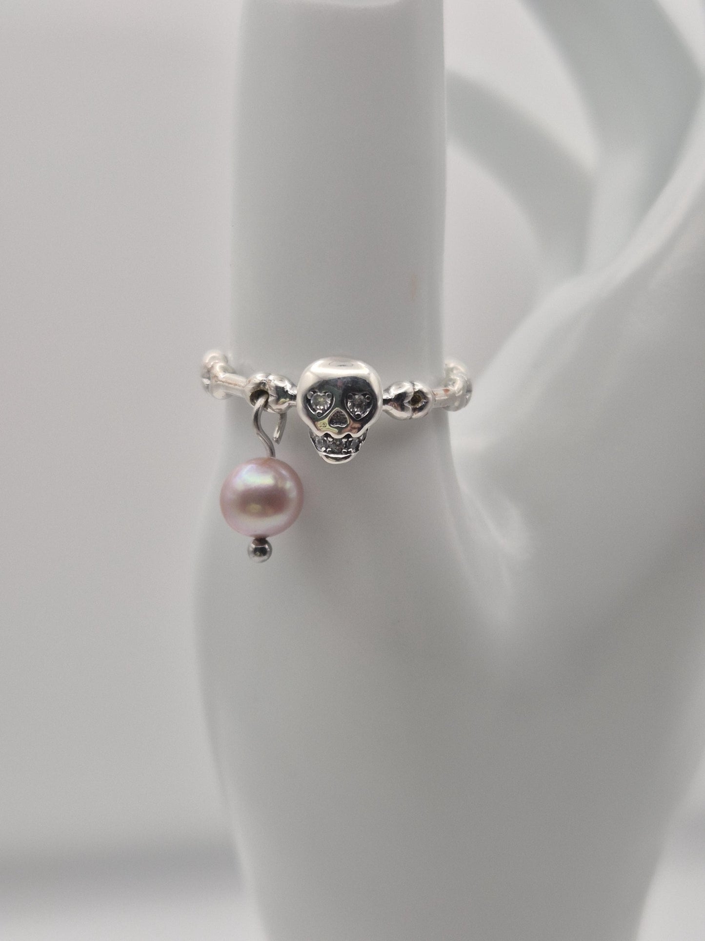 Skull & Bones Pearl Ring