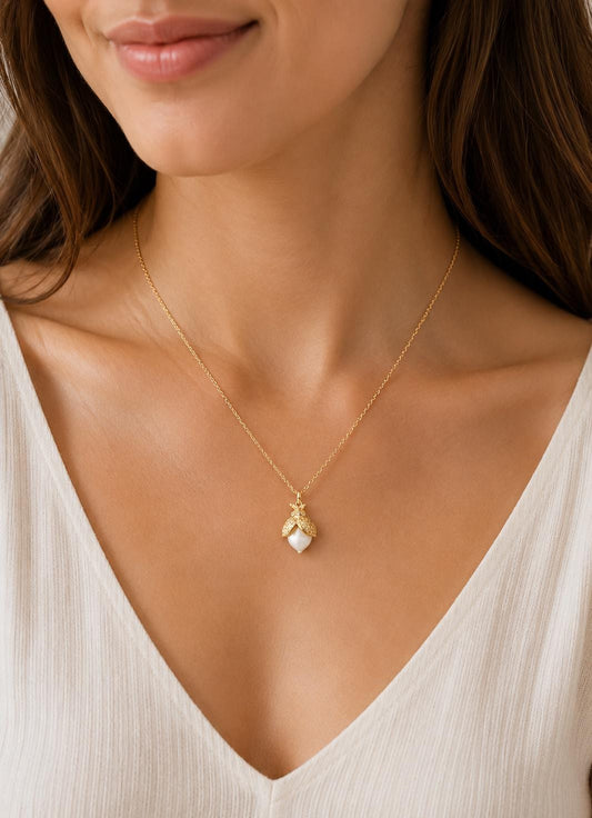 Unique Pearl Mini Firefly Pendant