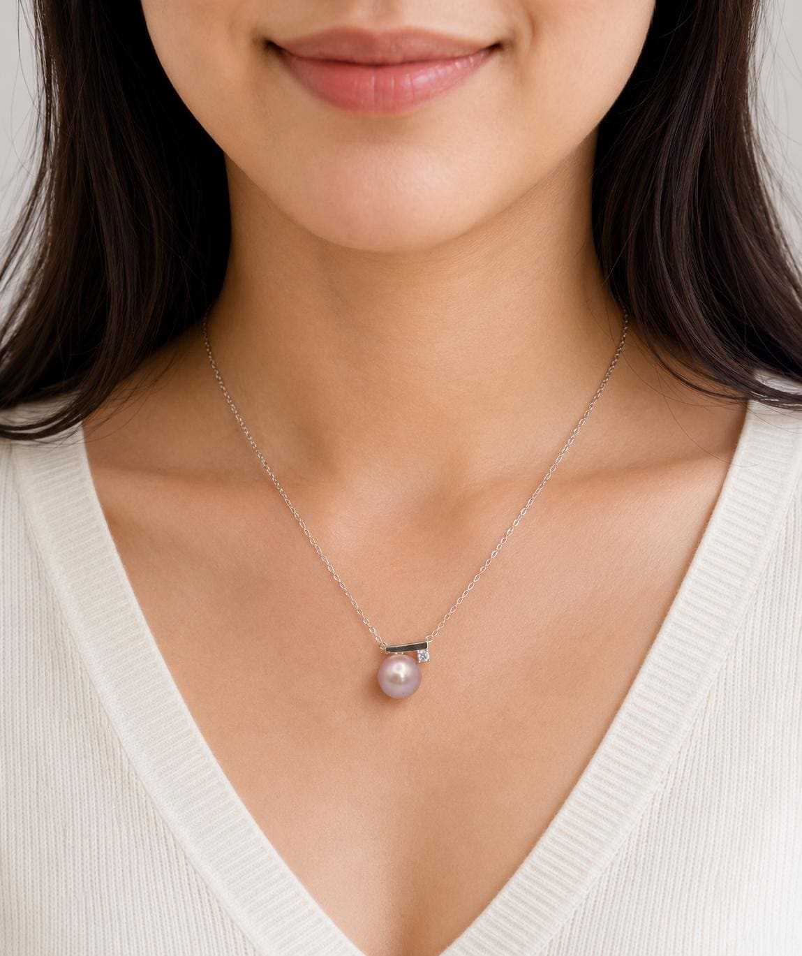 The Mary Jane Edison Pearl Necklace - Sterling Silver