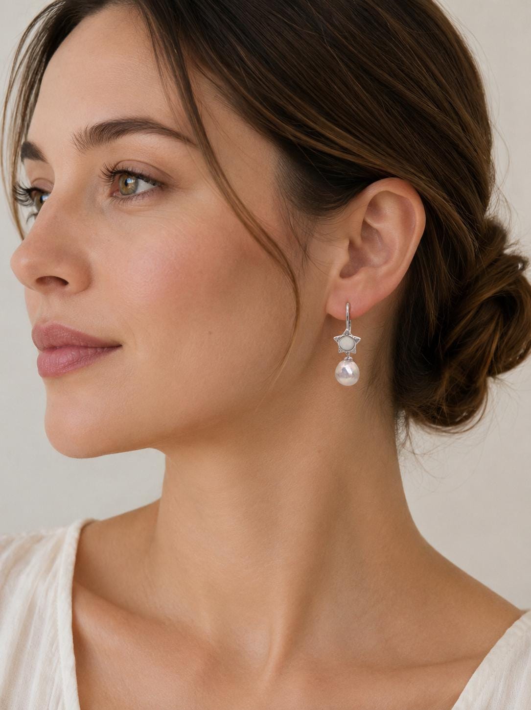 Candy Paper Edison Pearl Sterling Silver Earrings