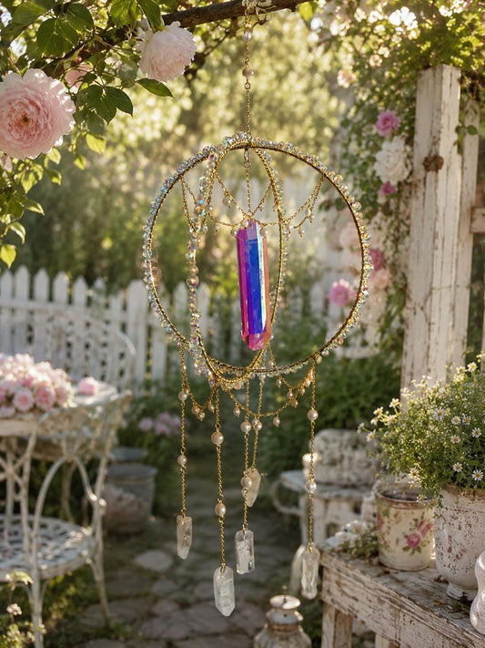 The Golden Royal Opulence Crystal & Pearl Suncatcher