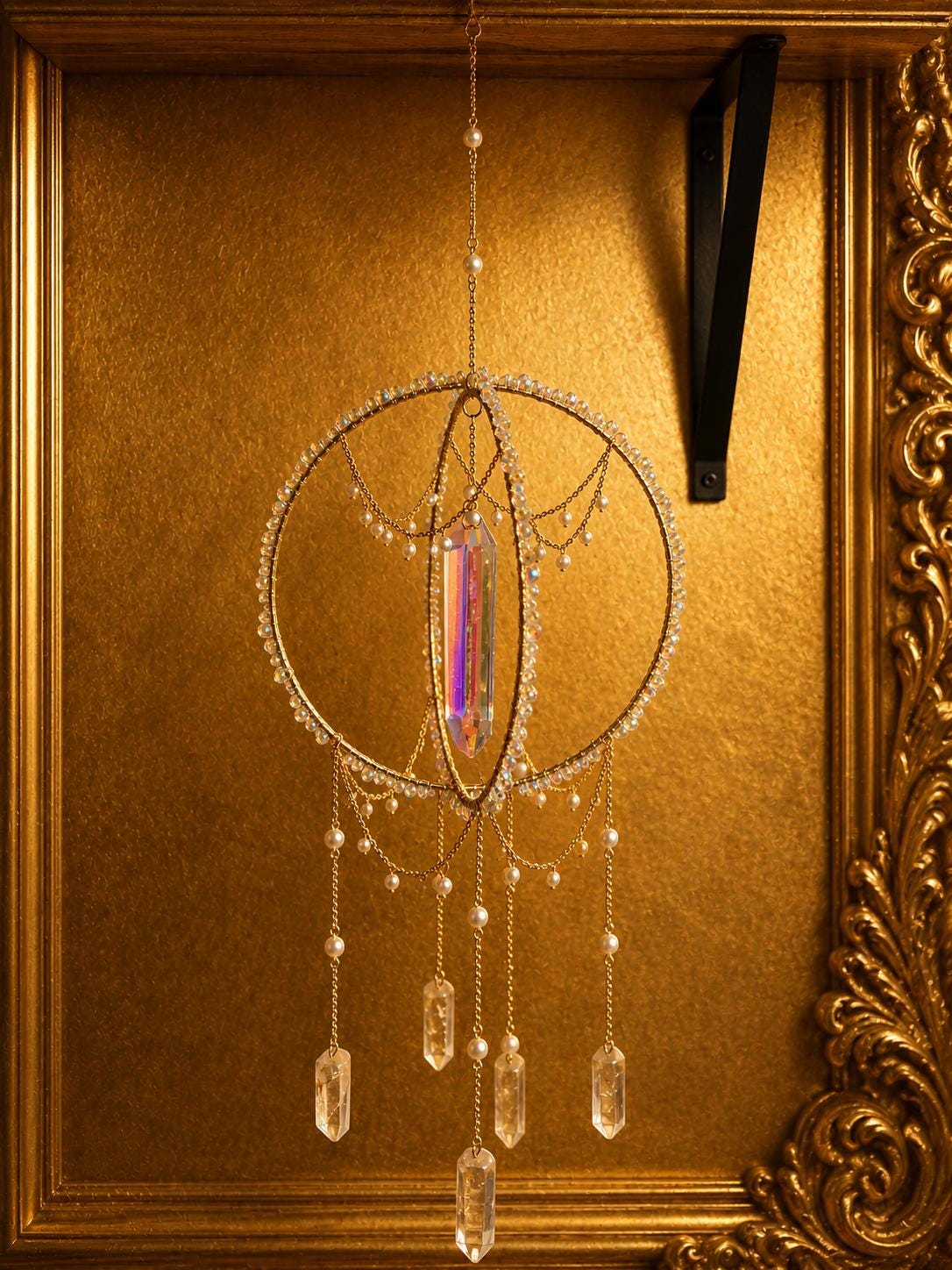 The Golden Royal Opulence Crystal & Pearl Suncatcher