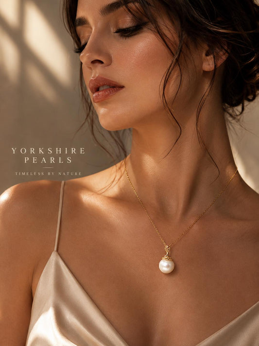 Edison Pearl Golden Colied Snake Pendant