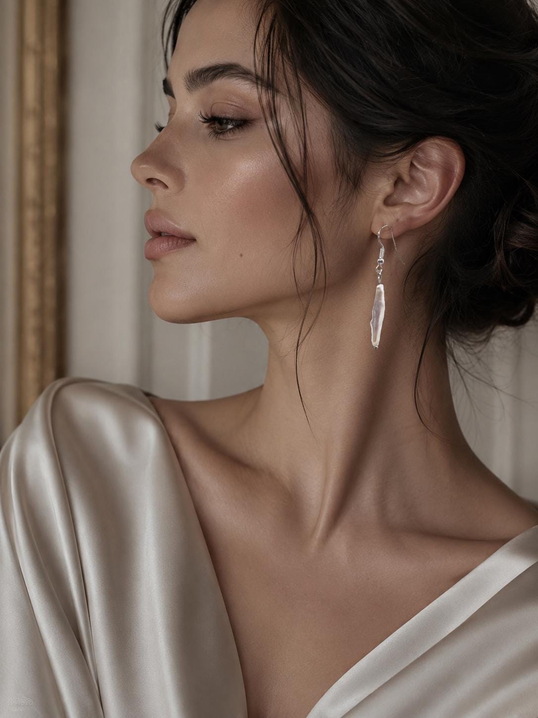Simple Pearl Drop Earrings