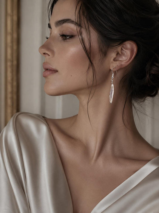 Simple Pearl Drop Earrings