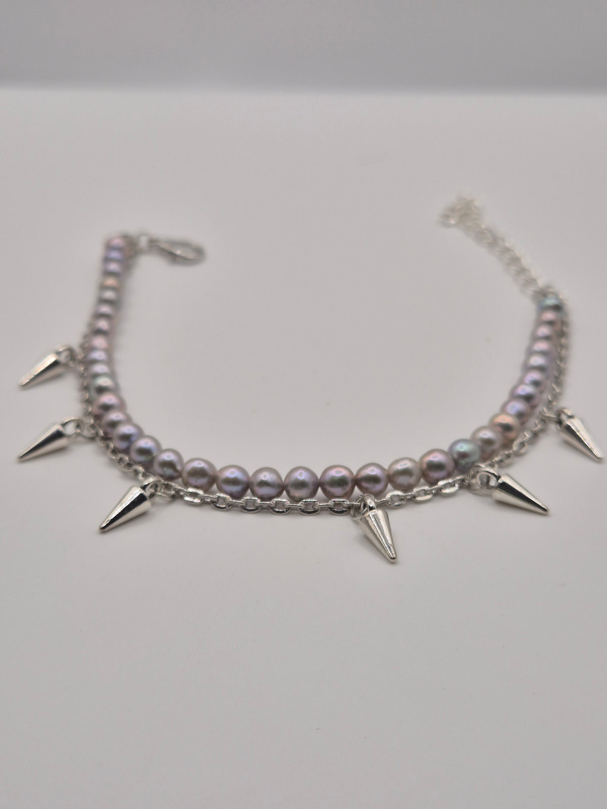 Pearl & Spike Chain Bracelet