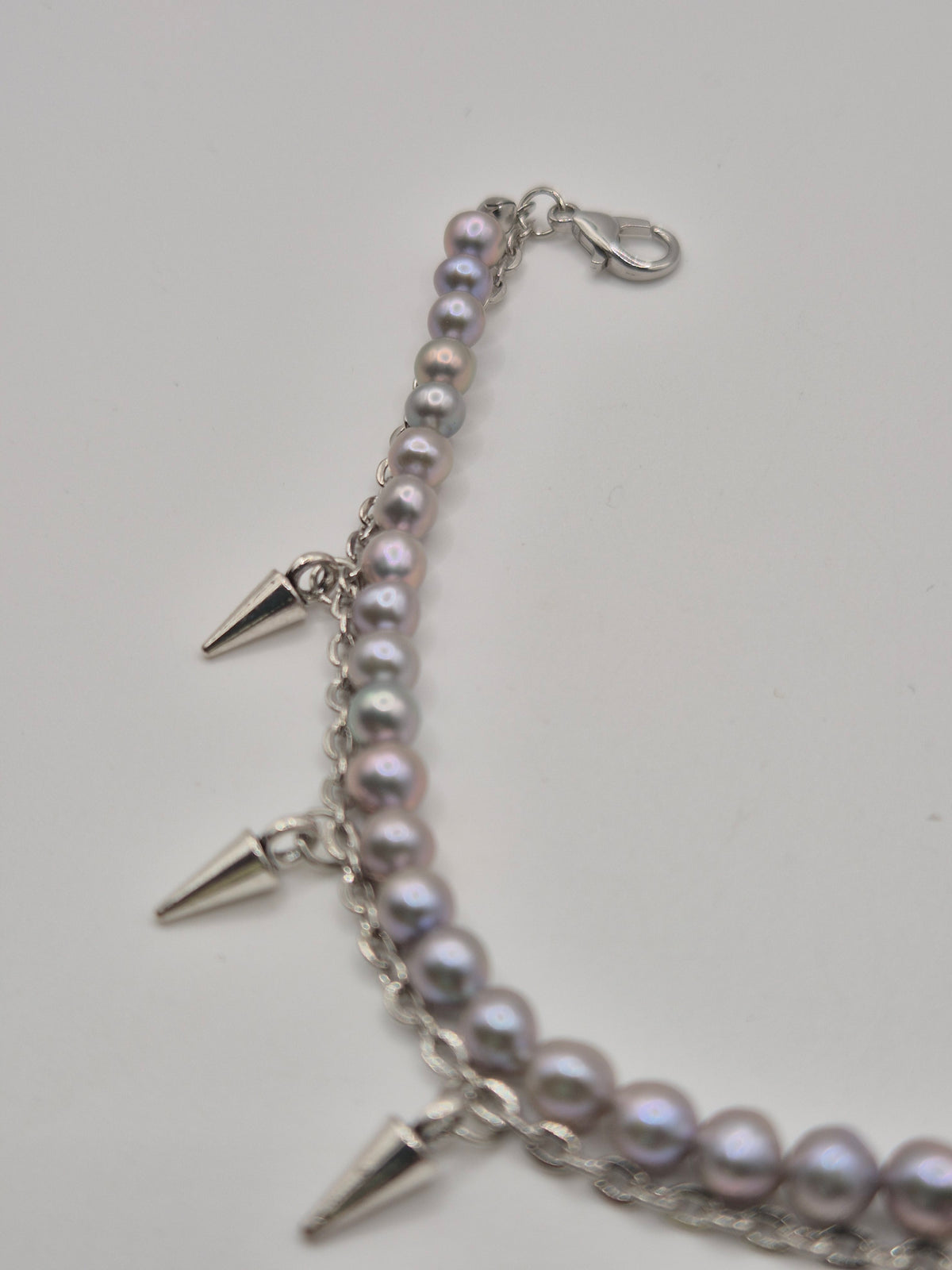 Pearl & Spike Chain Bracelet