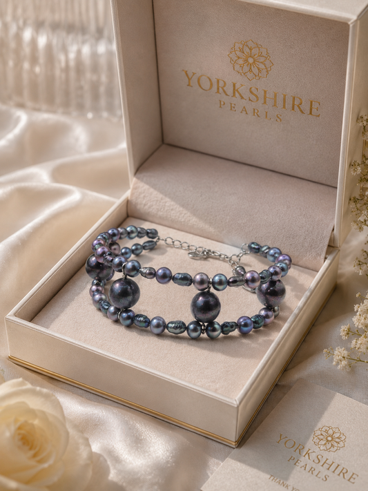 Mystic Peacock Pearl Bangle