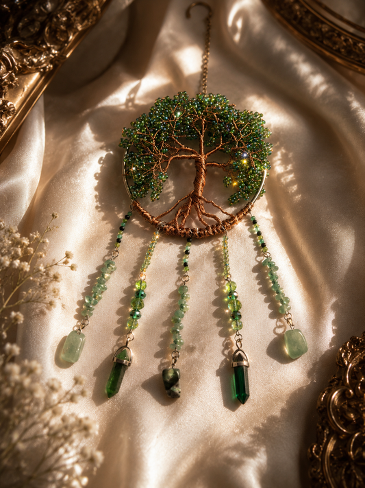 Enchanted Garden Crystal & Pearl Suncatcher