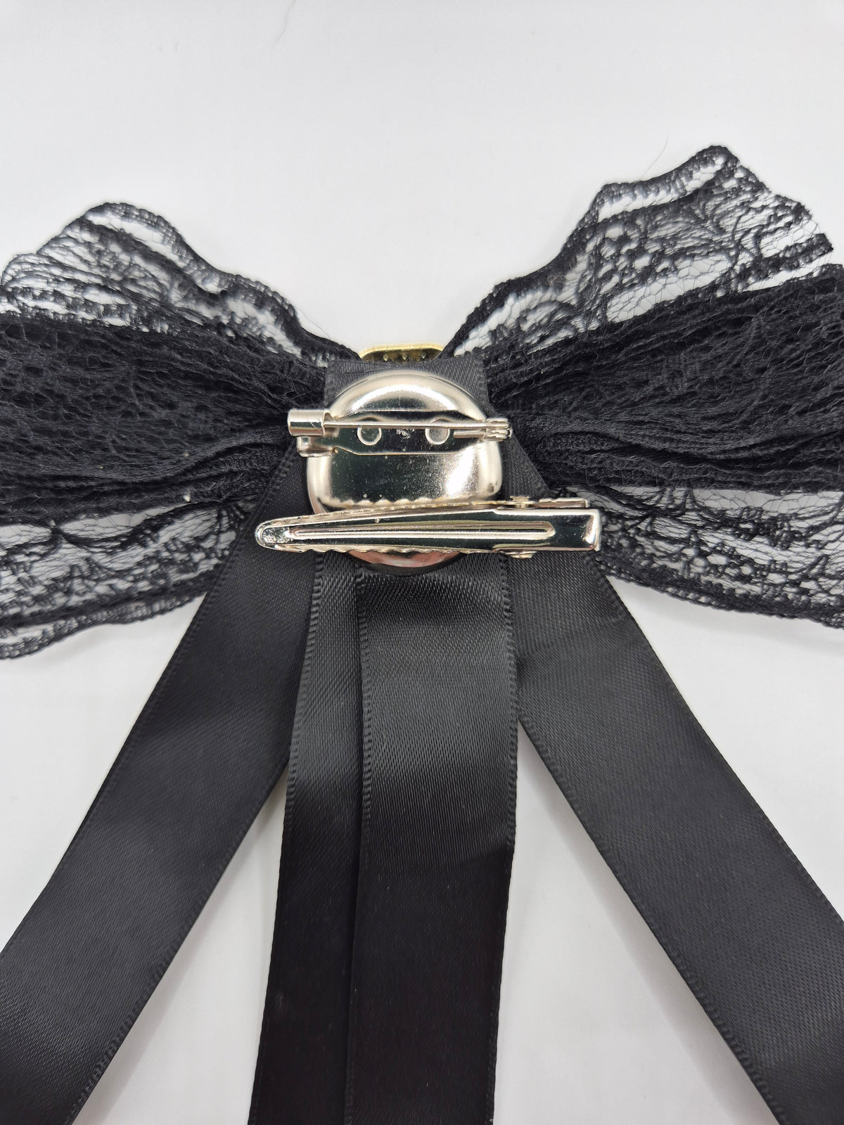 Ribbon & Lace Pearl Hairpin and Brooch