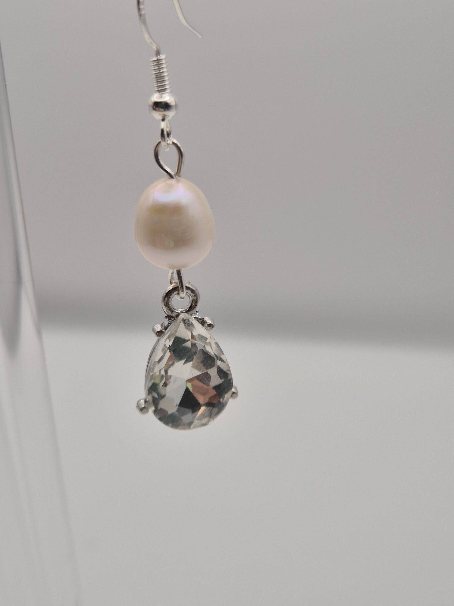 Crystal Pearl Drop Earrings