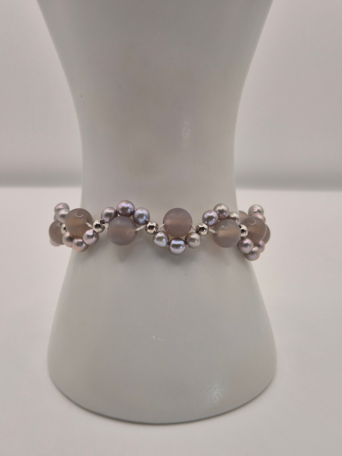 Drusy Agate & Pearl Bracelet