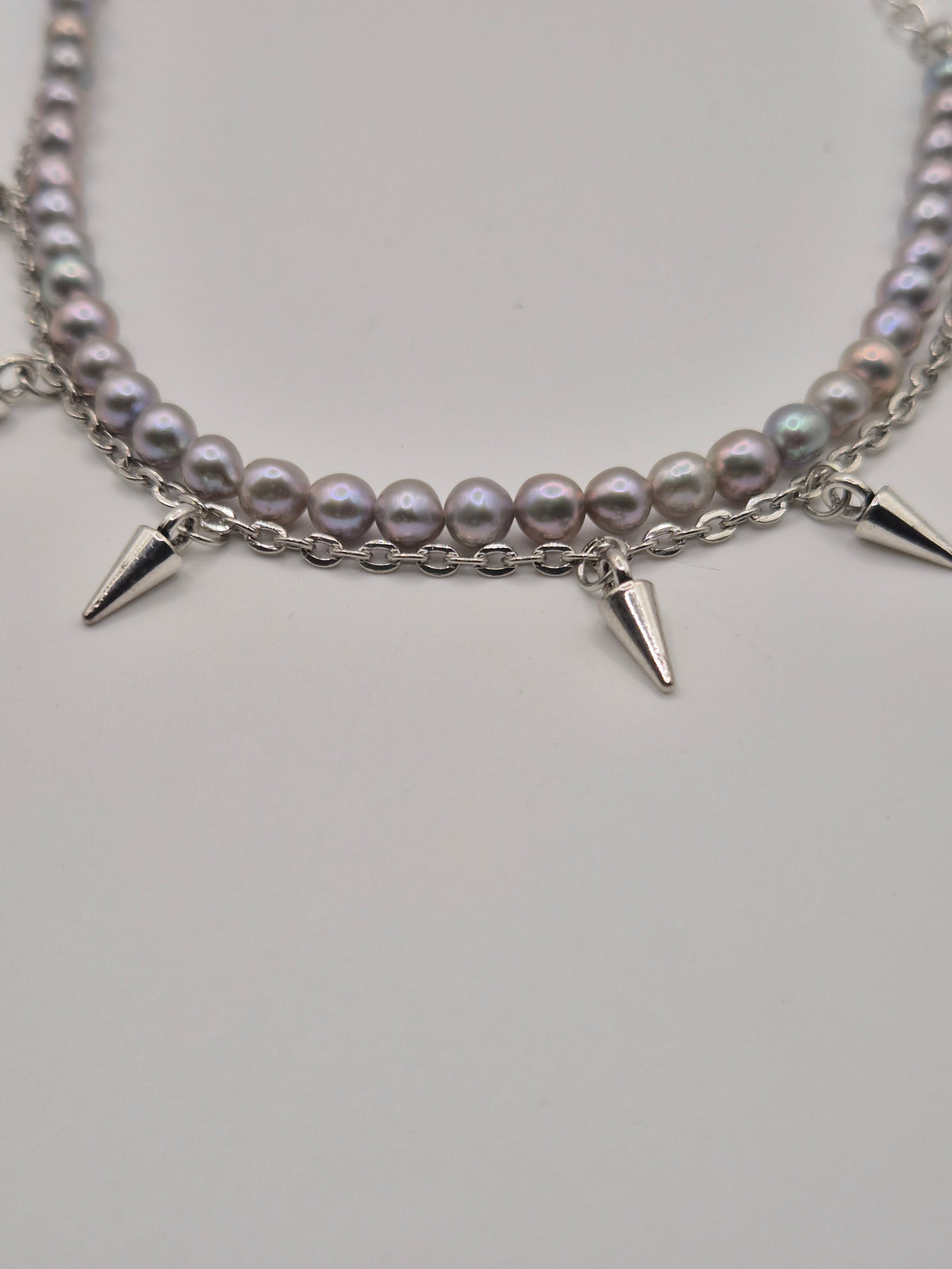 Pearl & Spike Chain Bracelet