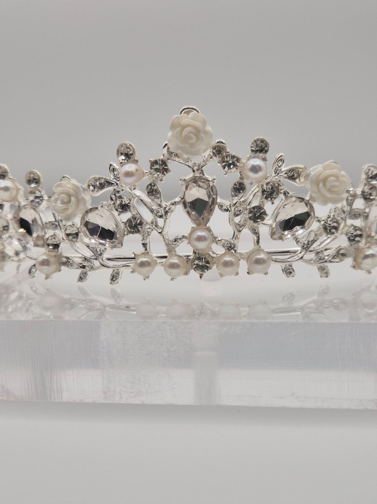 Ivory Rose Pearl Tiara