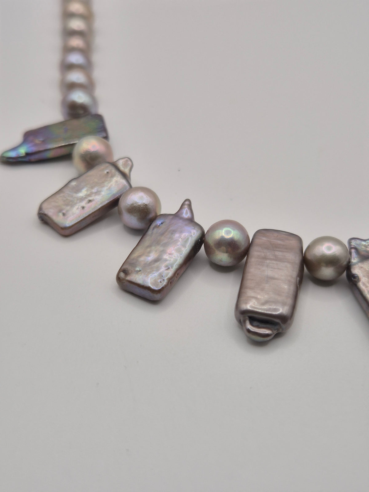 Moonlit Shards Pearl Necklace