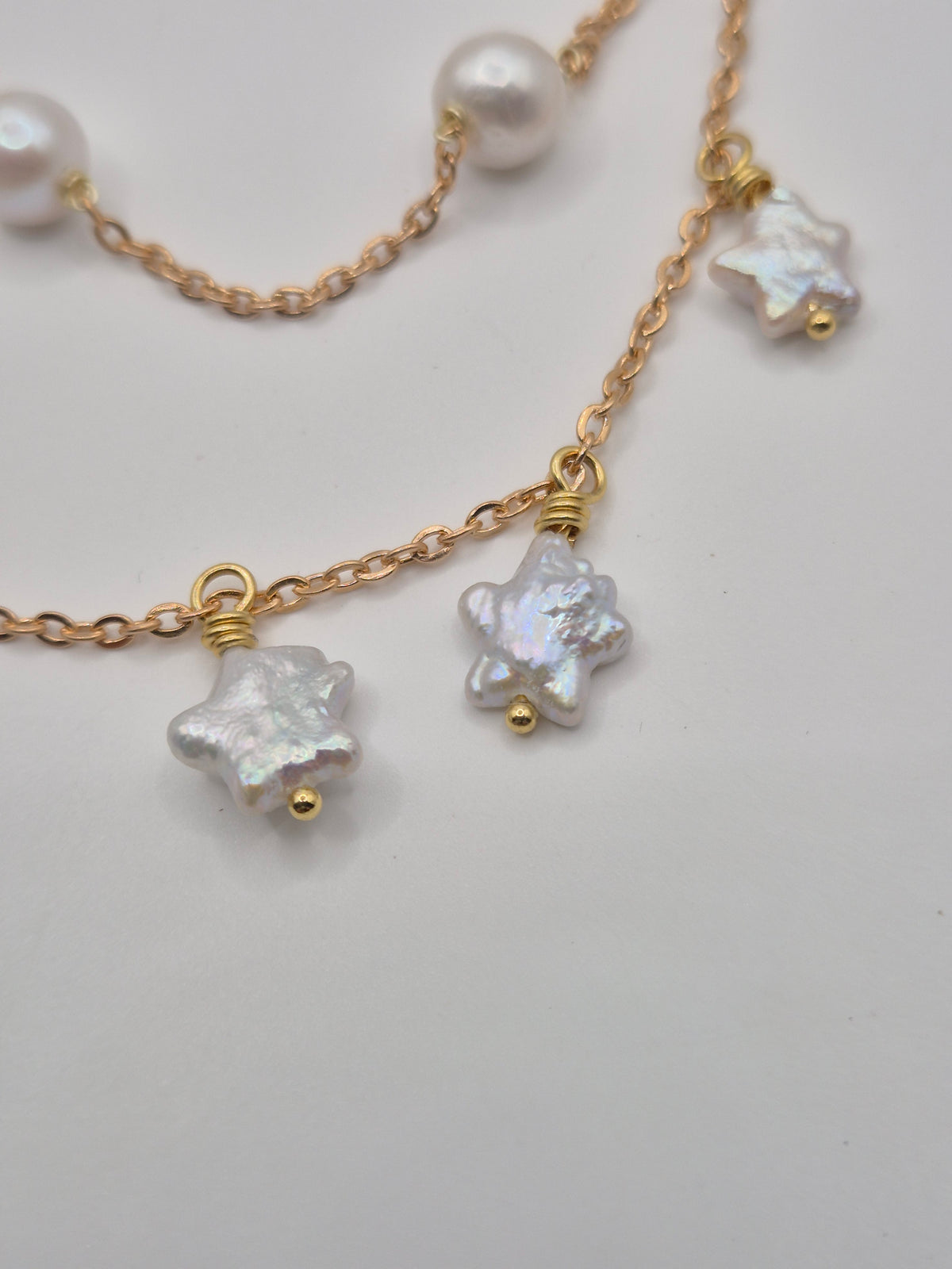 Golden Star Multiple Pearl Lapel Pin