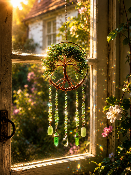 Enchanted Garden Crystal & Pearl Suncatcher