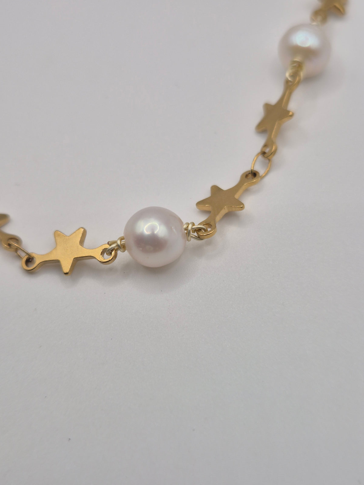 Golden Star & Pearl Anklet