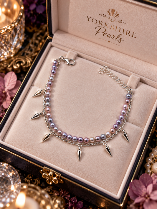 Pearl & Spike Chain Bracelet