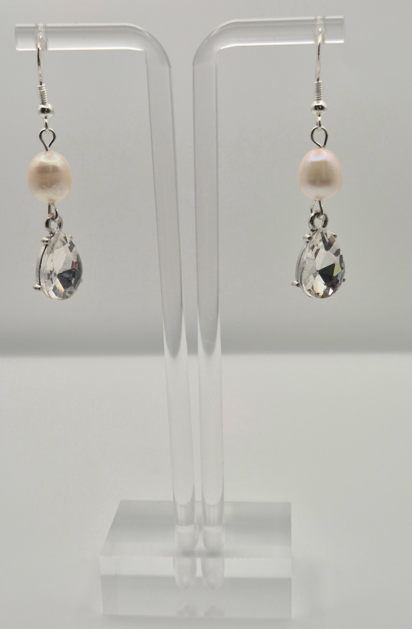 Crystal Pearl Drop Earrings
