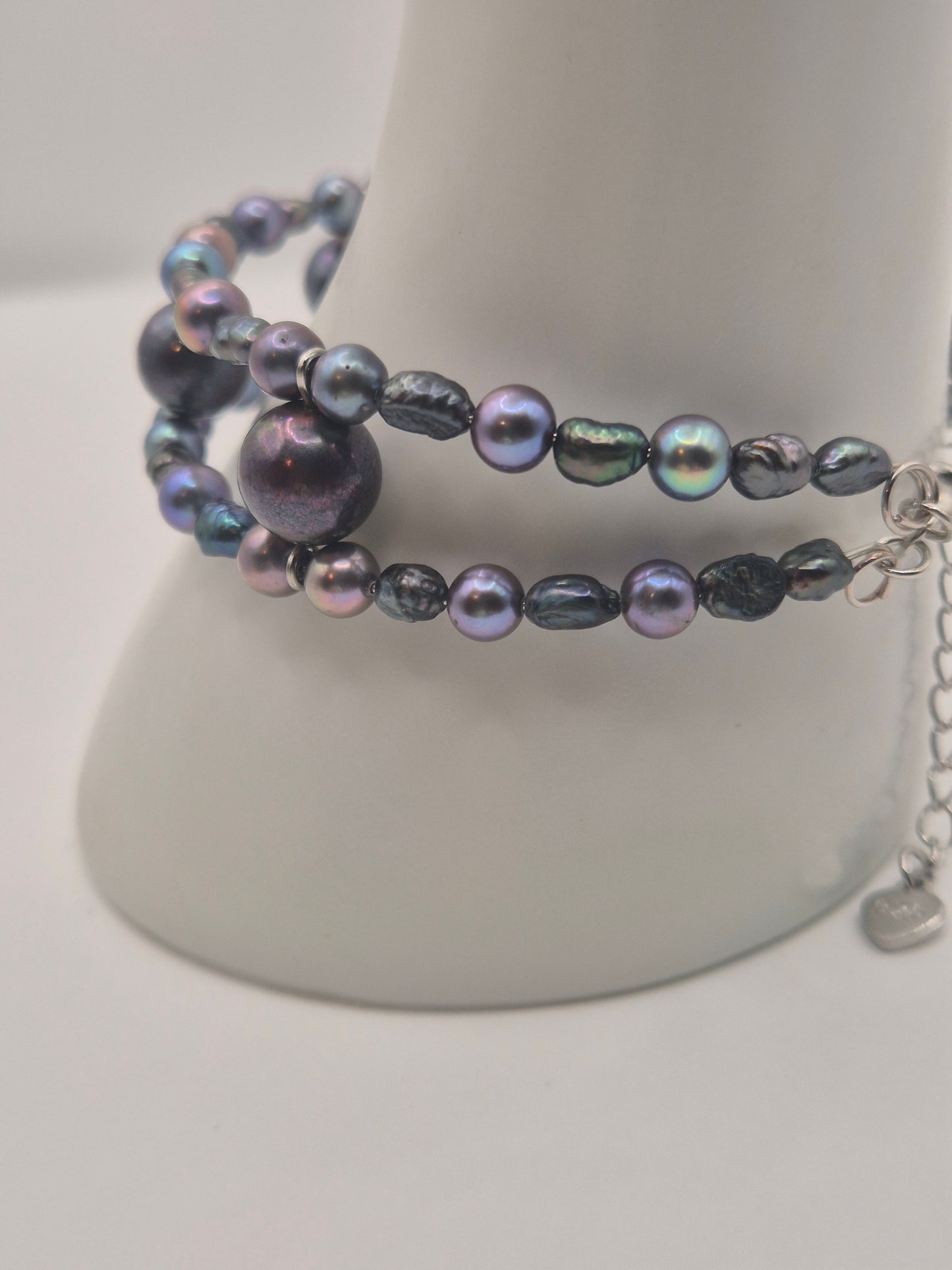 Mystic Peacock Pearl Bangle