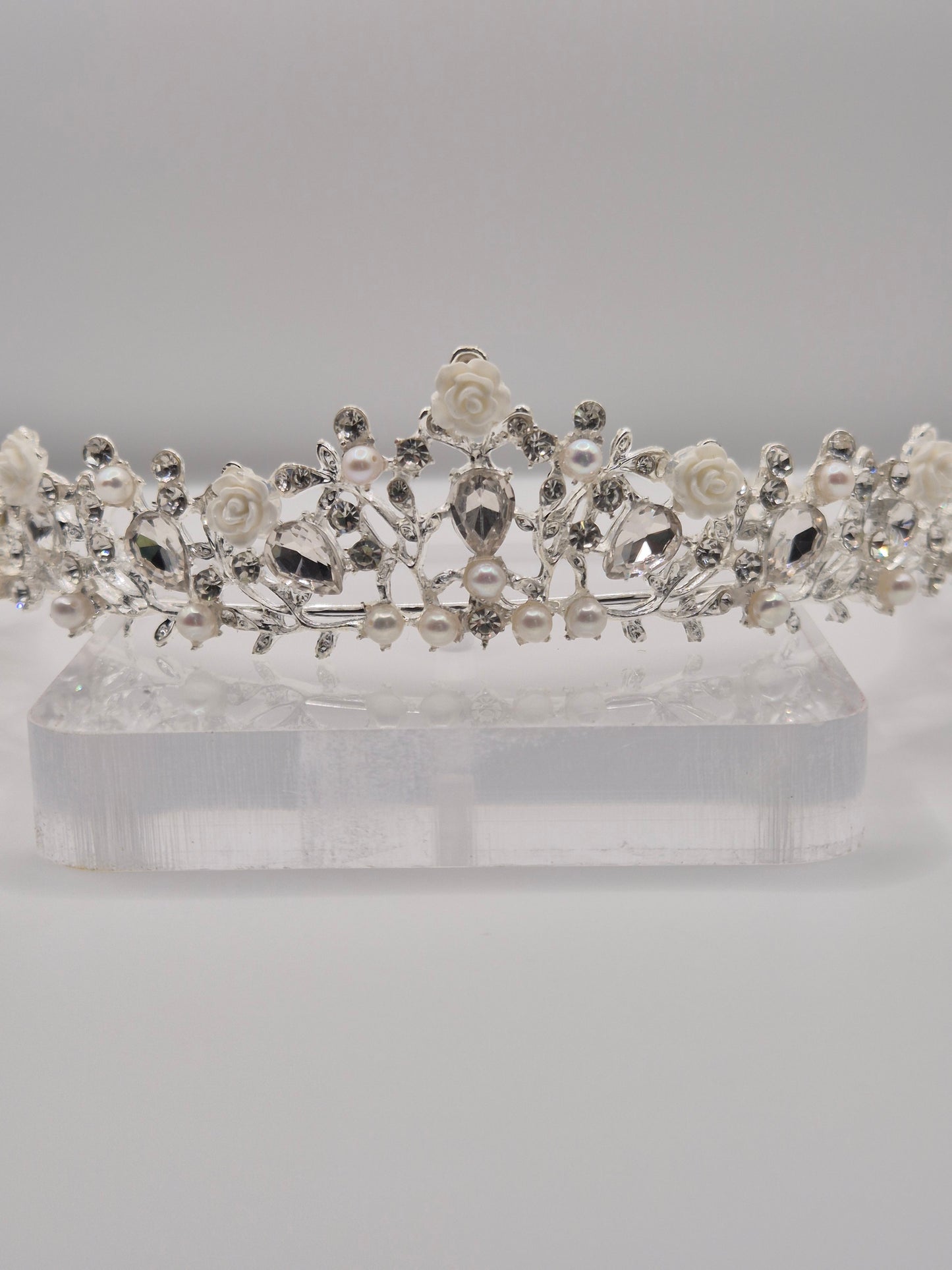 Ivory Rose Pearl Tiara