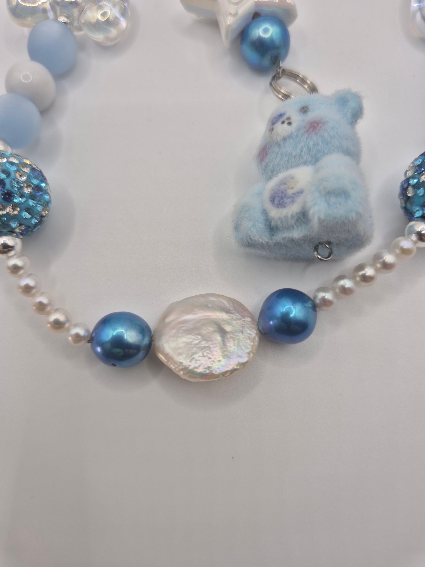 Nighttime Bear Pearl Bag & Phone Charm