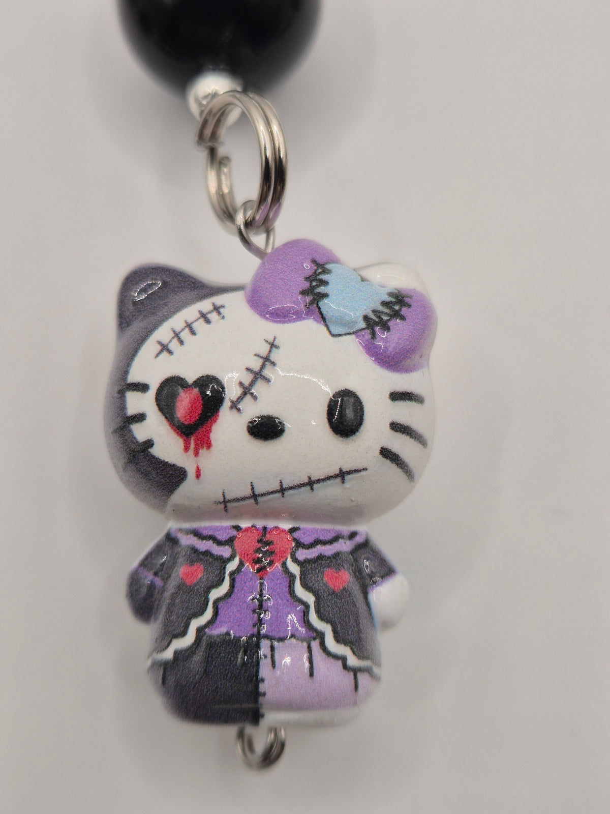 Zombie Kitty Pearl & Amethyst Phone & Bag Charm