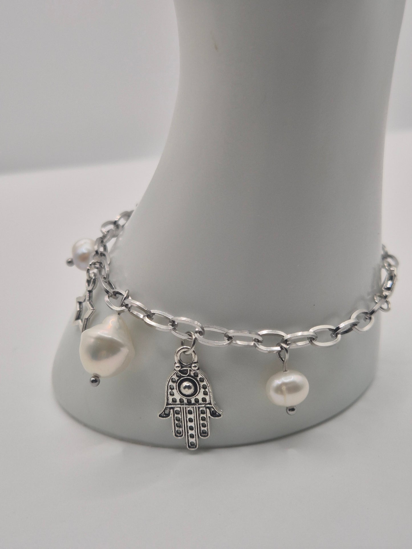 Made With Love Pearl Charm Bracelet