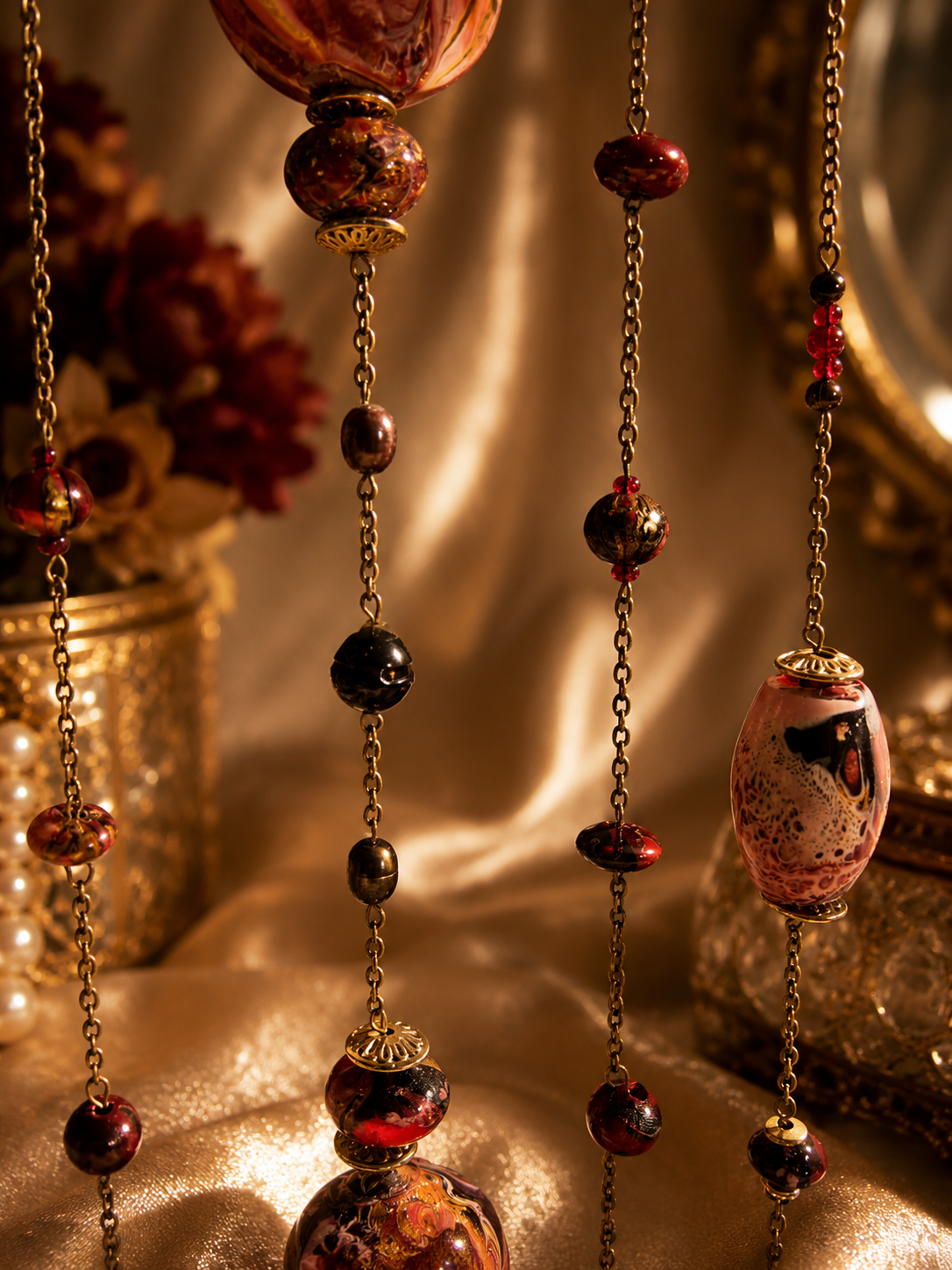 Crimson Bohemian Suncatcher