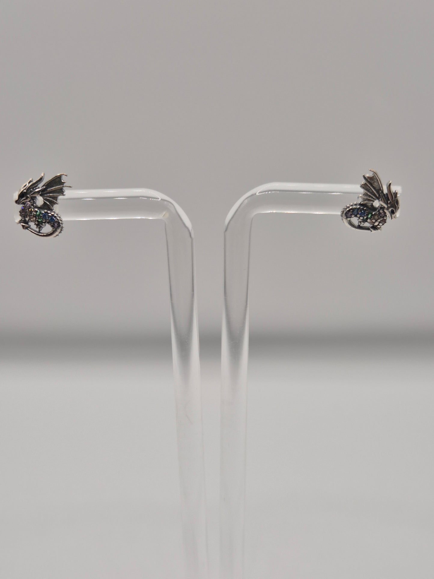 Petite Dragon Earrings with Removable Pearl Dangle
