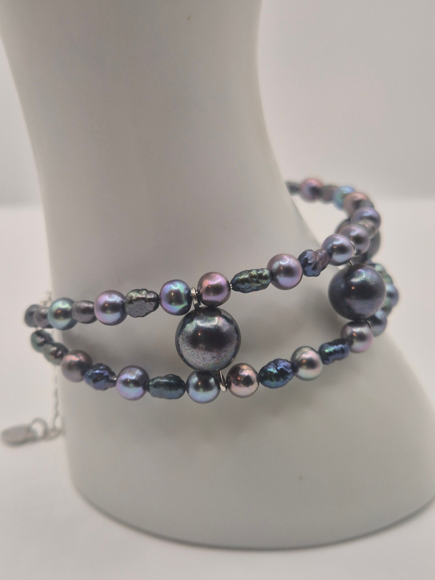 Mystic Peacock Pearl Bangle