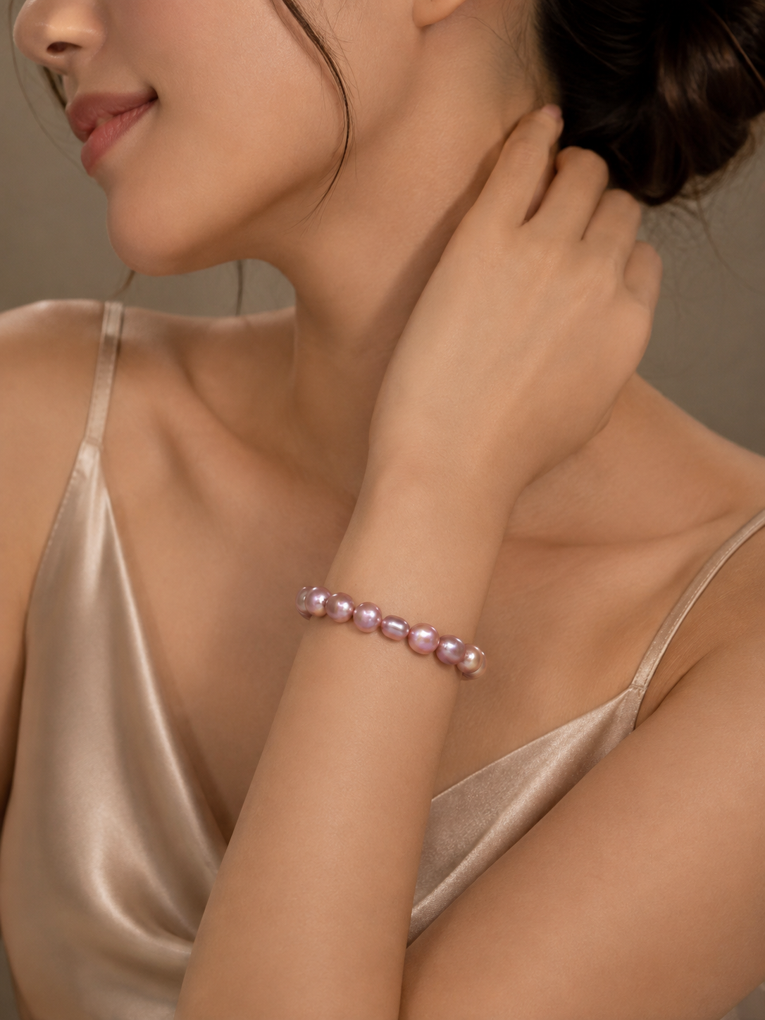 Lilac Flutter Pearl Bracelet