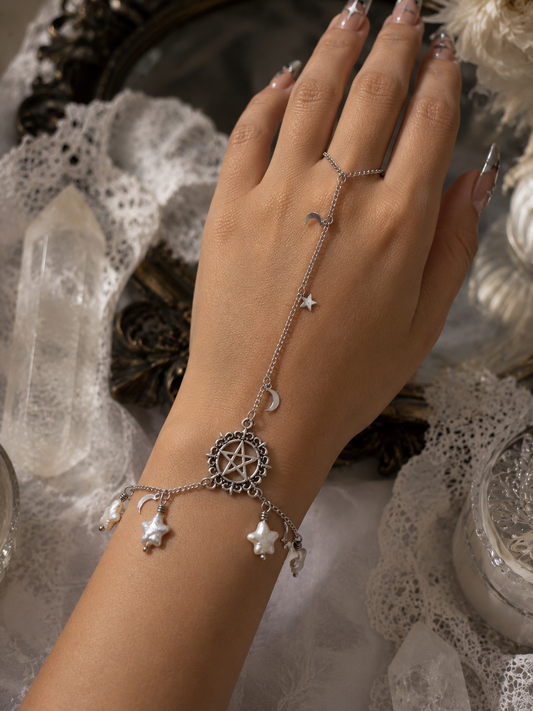 Starry Wiccan Pearl Handchain