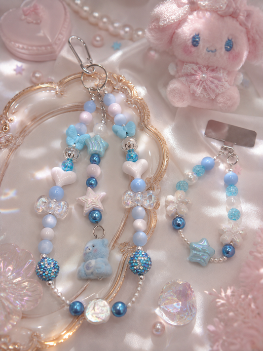 Nighttime Bear Pearl Bag & Phone Charm