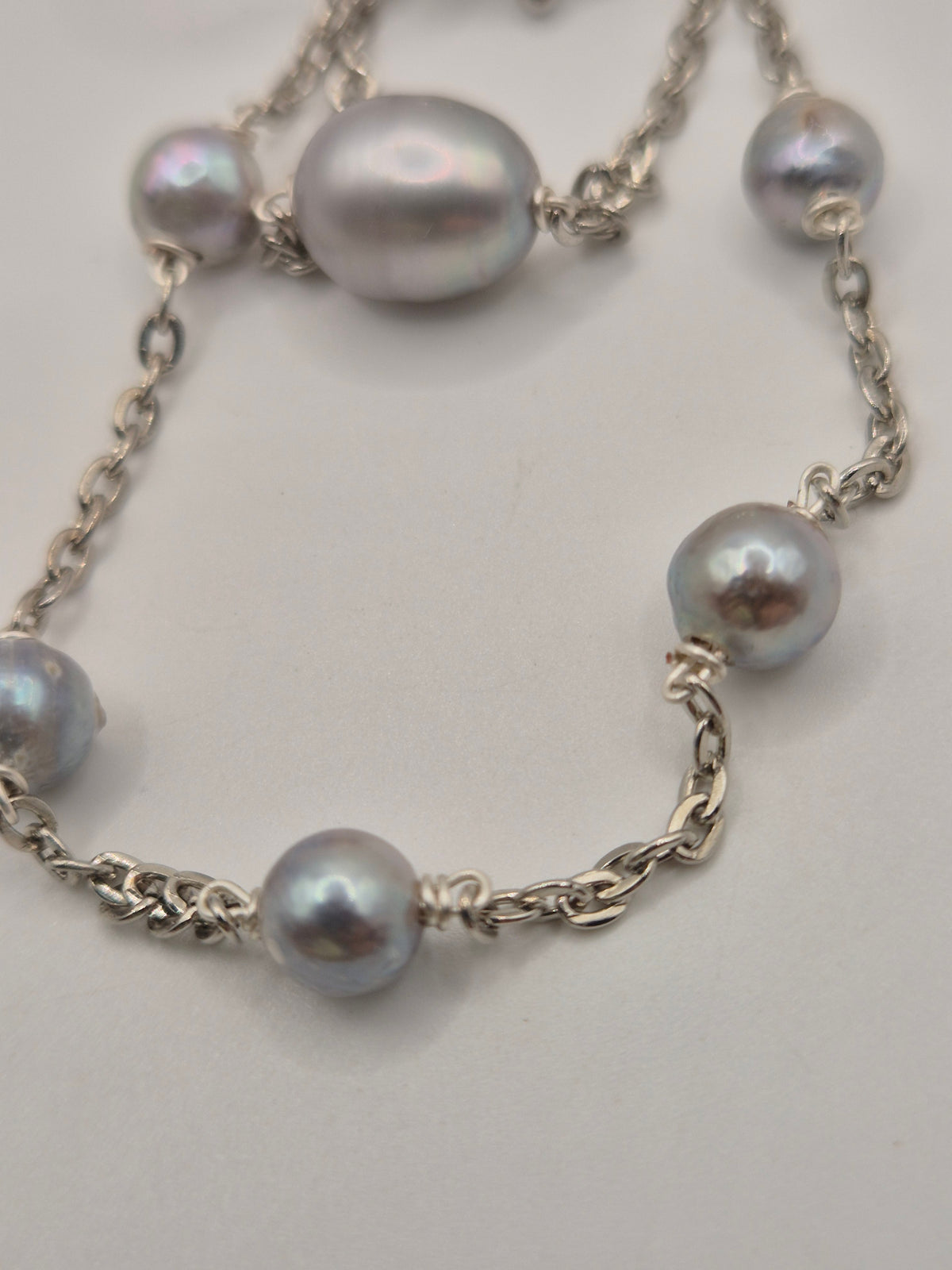 Silver Ship Wheel Madama Pearl Pin