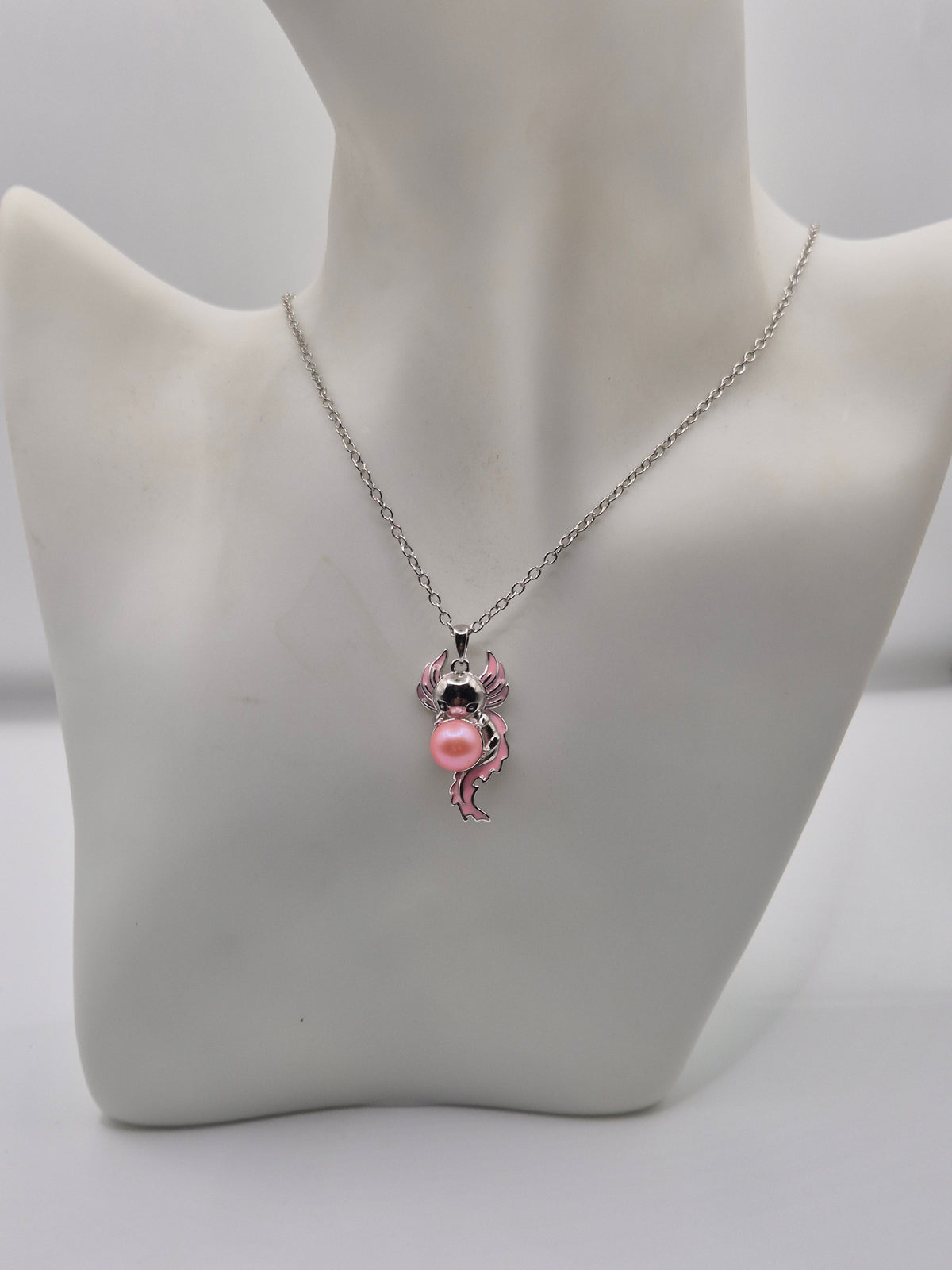 Axolotl Pink Pearl Pendant