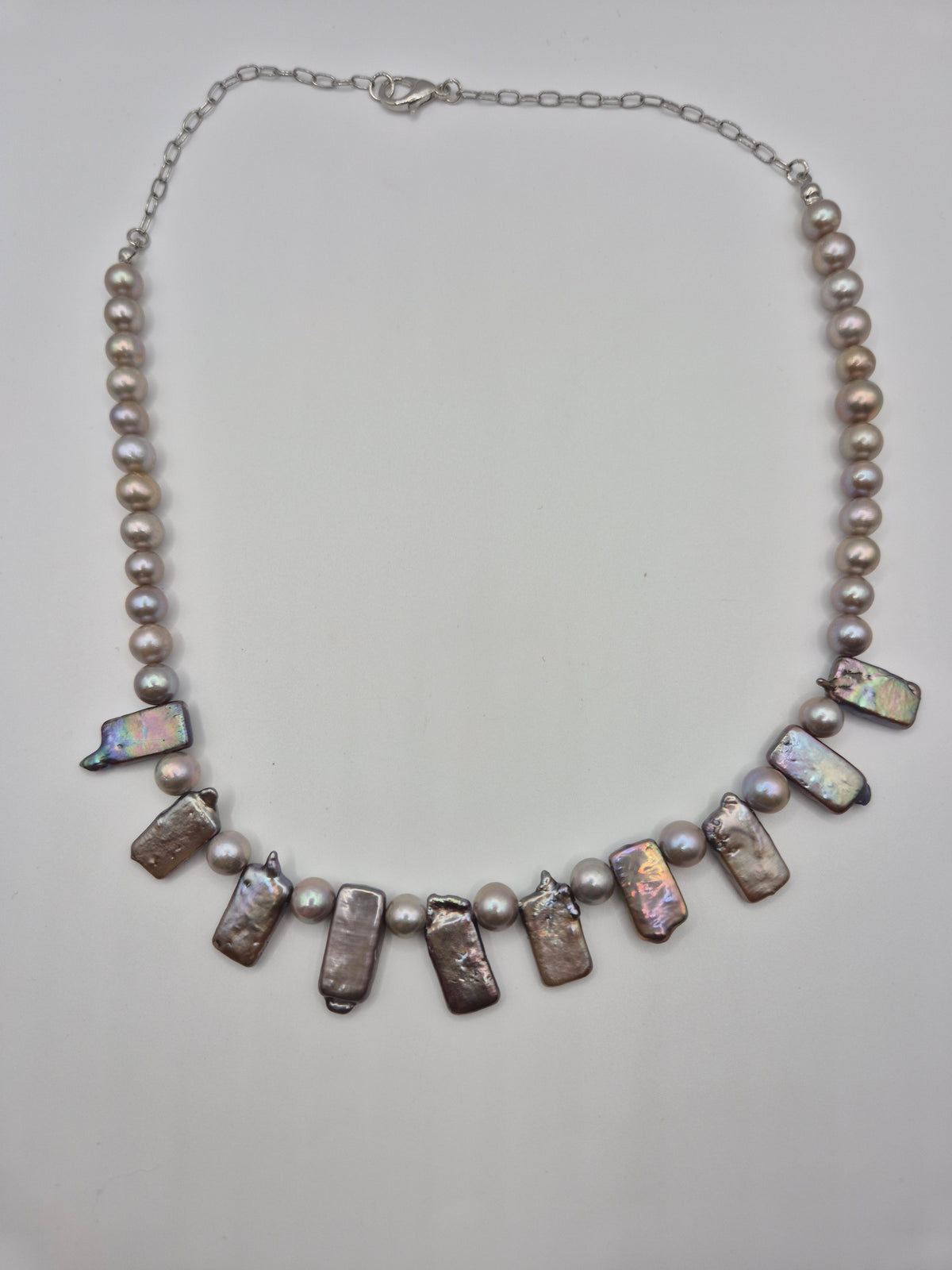 Moonlit Shards Pearl Necklace
