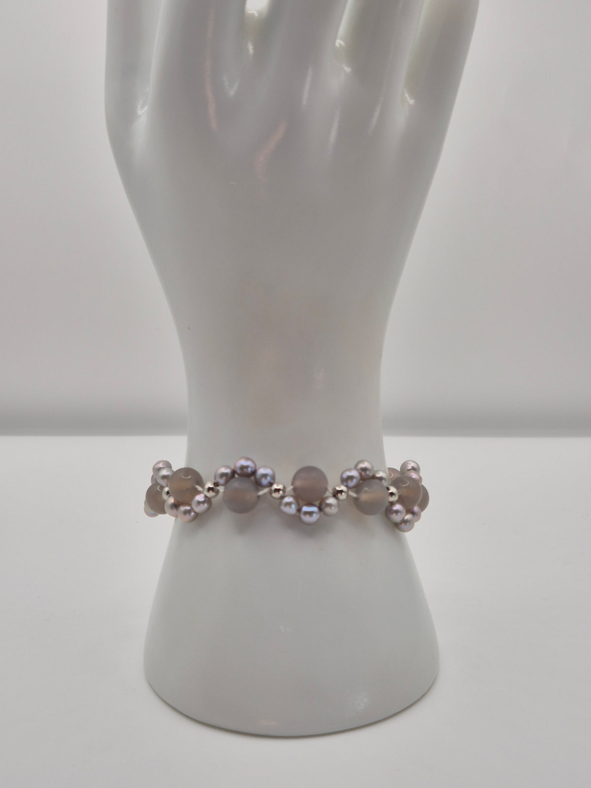 Drusy Agate & Pearl Bracelet