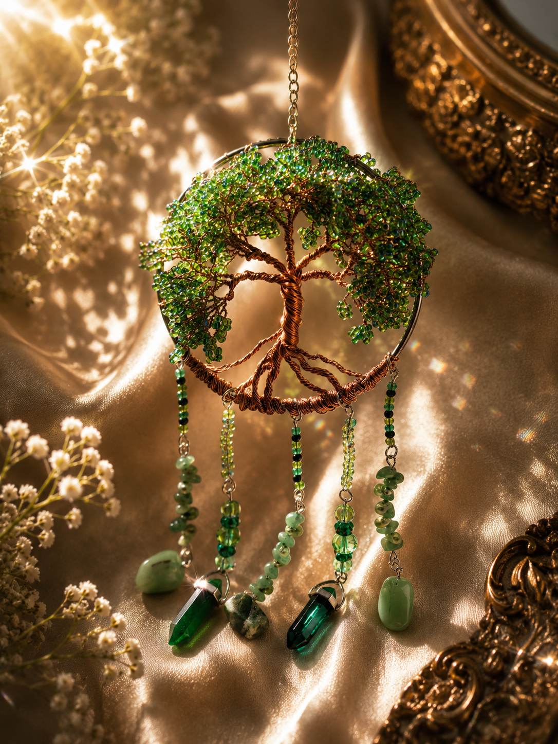Enchanted Garden Crystal & Pearl Suncatcher