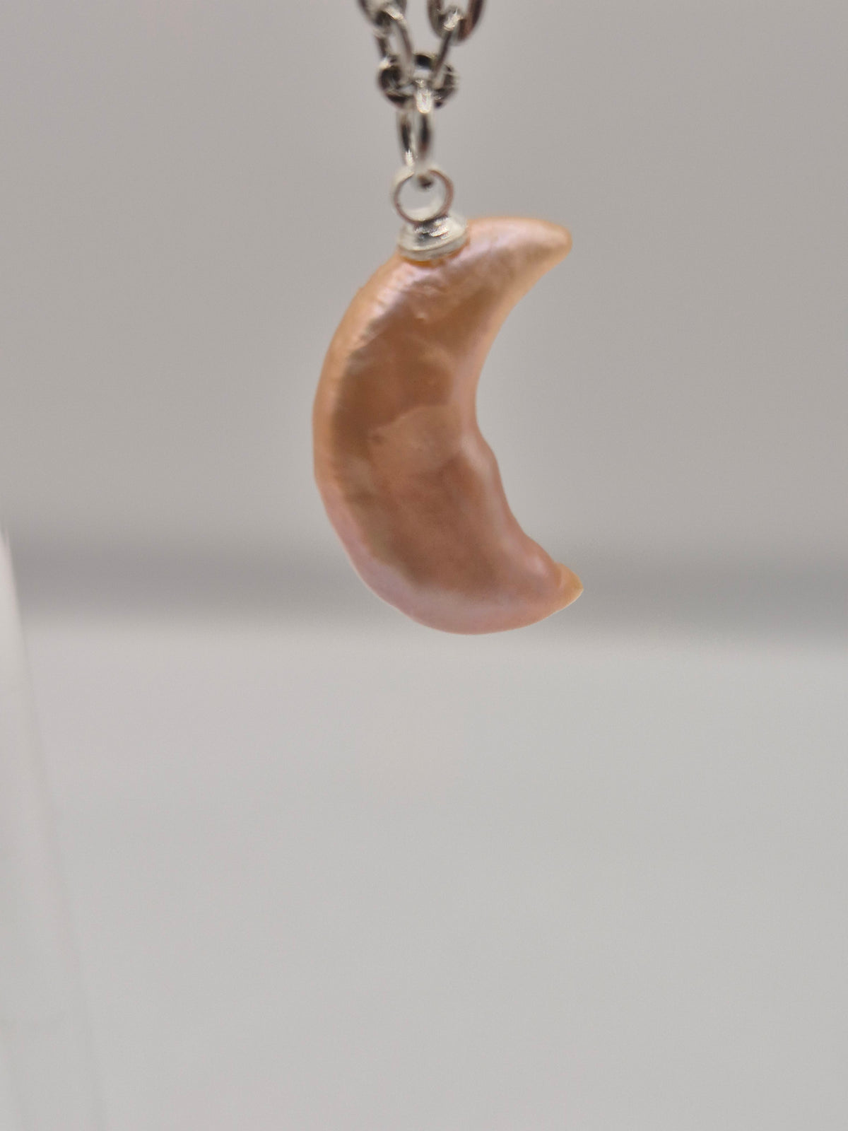 Bat Stud Moon Pearl Earrings