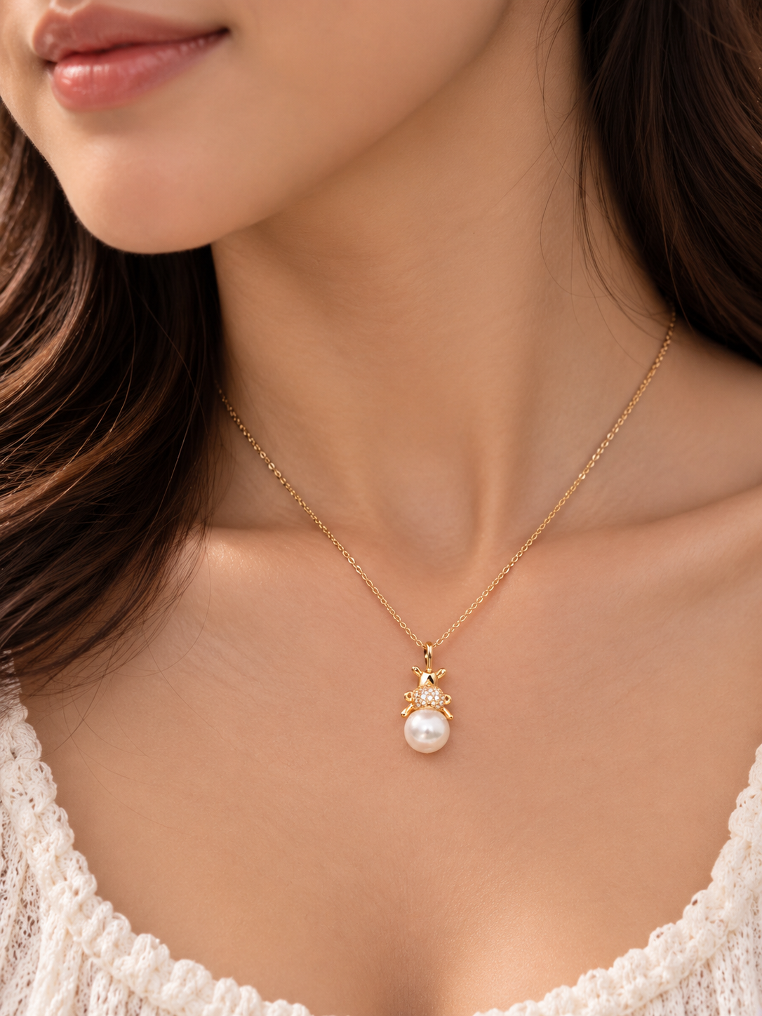 Golden Monkey Edison Pearl Pendant